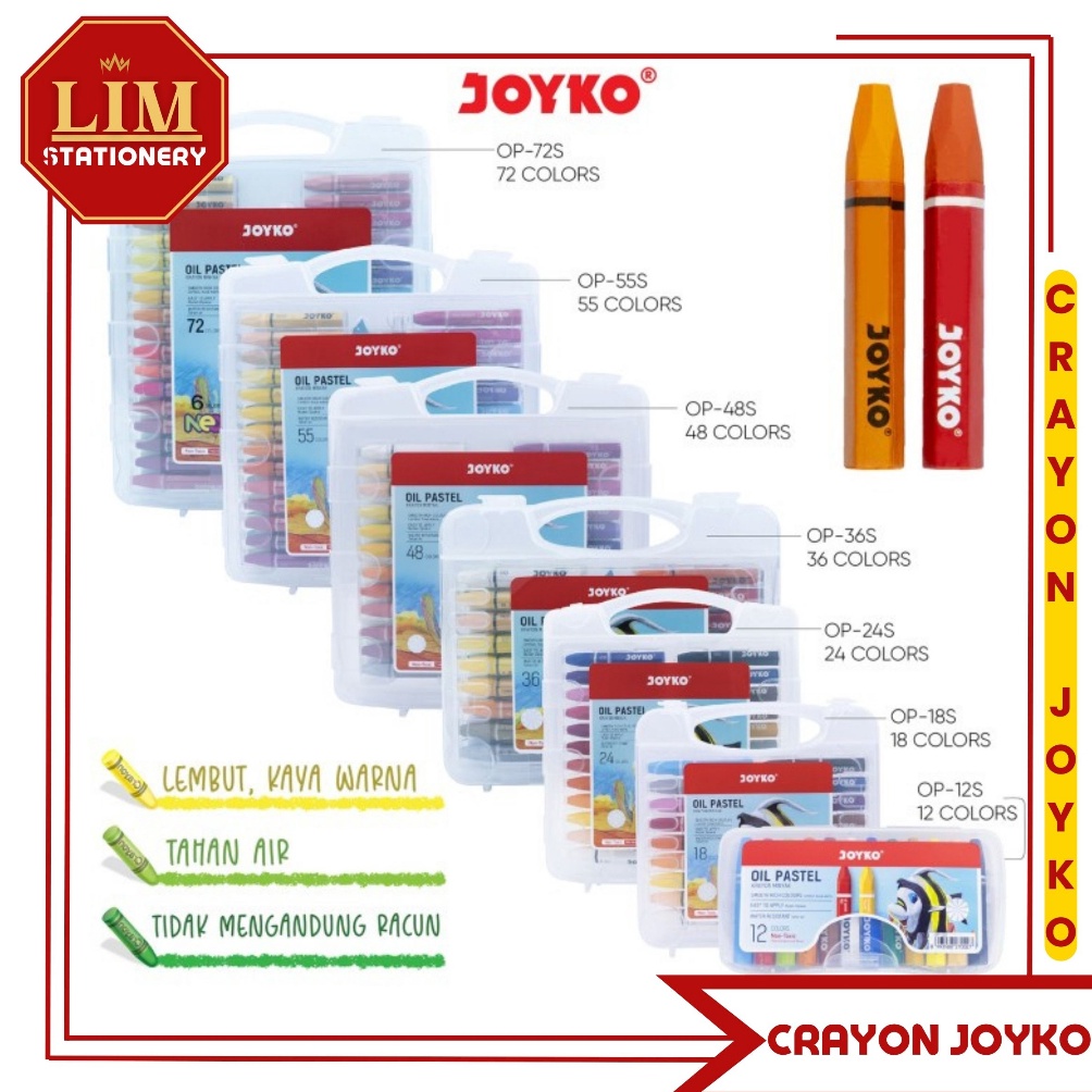 

D1sk0n Pr0m0 Crayon Warna Joyko / Oil Pastel Series (Box) Terjamin Bagus