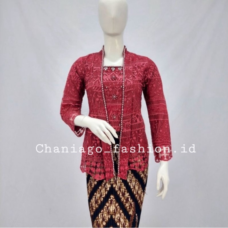 Stelan Kebaya Modern Model Kutu Baru Payet Terbaru | Kebaya Wisuda | Set Kebaya Kutu Baru Tille