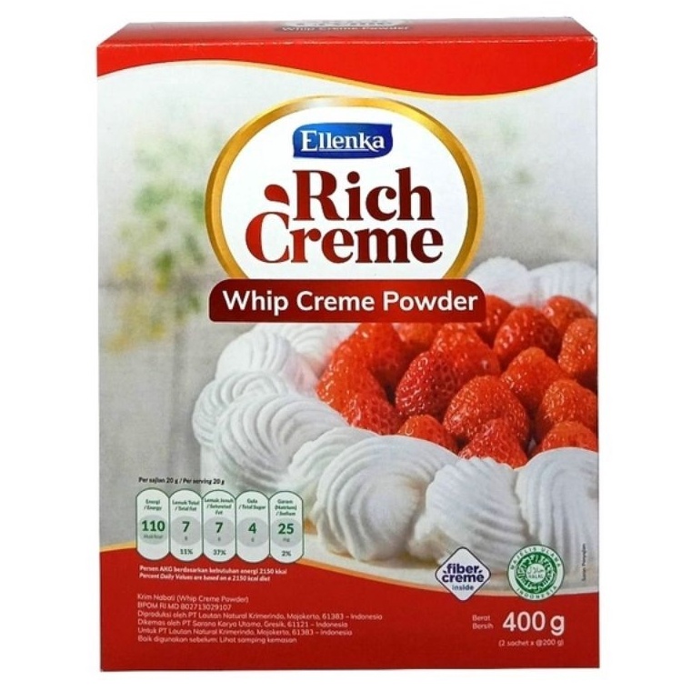 

[PRODUK BA7SM56] 1x RichCreme Whip Creme 400gr Twinpack < 2p pcs 200 gr> 58