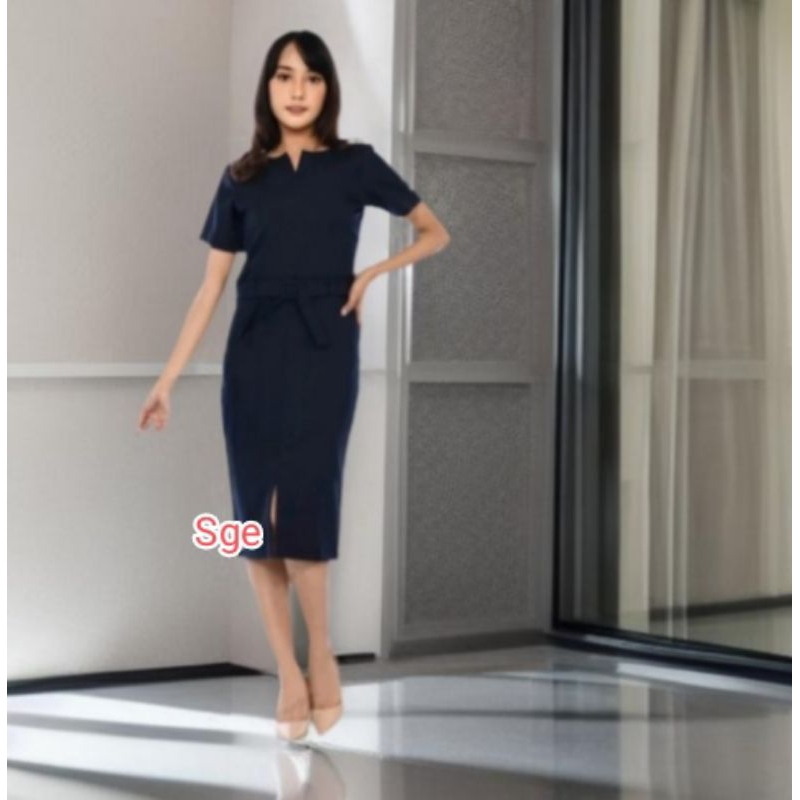 Dress Kerja Wanita Kantor Formal High Premium Quality