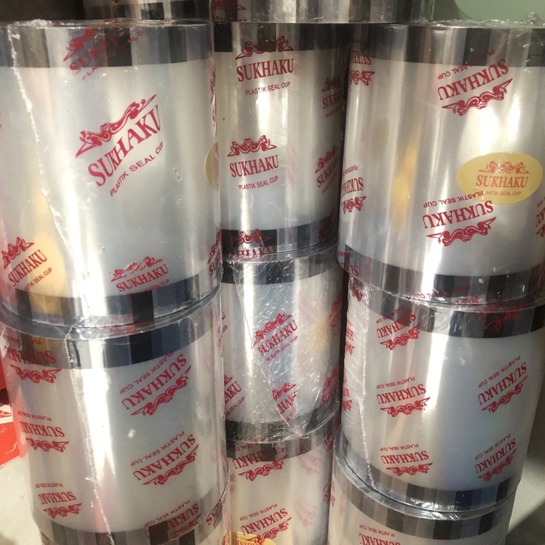 

Ready CUP SEALER ROLL POLOS PLASTIK SEAL LID Promo ⌒O