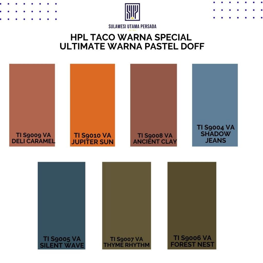 TACO HPL warna solid tekstur doff halus / hpl warna pastel doff / hpl taco terbaru / hpl taco ultima