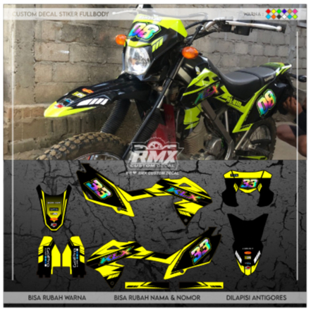 DECAL KLX 150 BF FULLBODY (003) DEKAL STIKER KLX G/SE/NEW 2016 2017 2018 2019 2020 2021 2022 HITAM K
