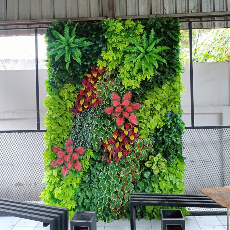 Vertical Garden Artificial Dekorasi Dinding Tanaman Palsu