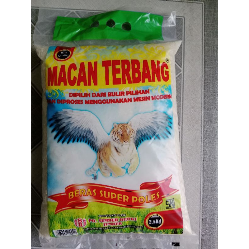 

beras punel Premium Macan terbang 2,5kg