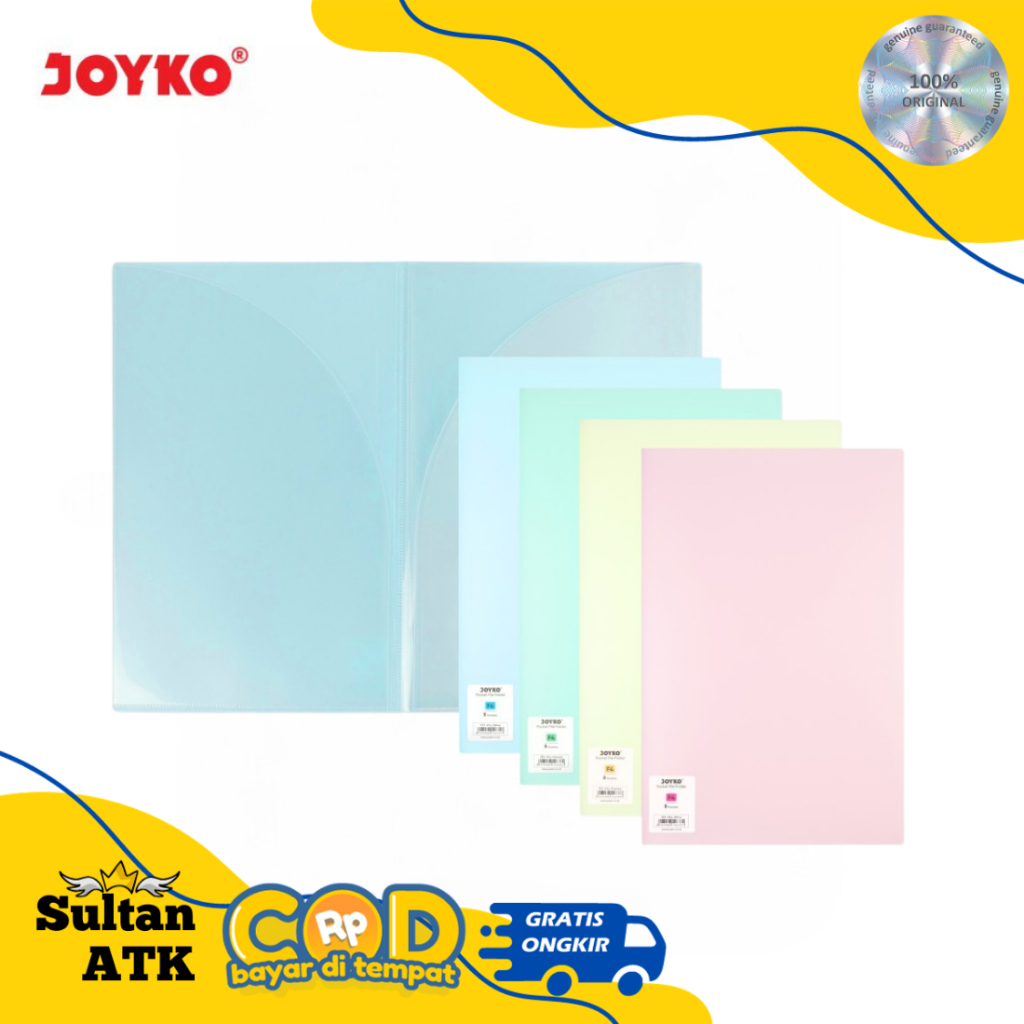 

MAP PLASTIK DOKUMEN FOLIO / POCKET FILE FOLDER JOYKO PFF-9FA ( 8 POCKET )