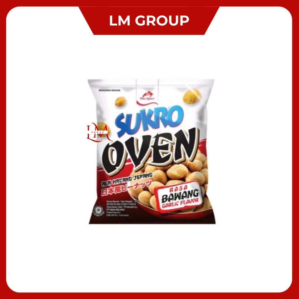 

Sukro Oven Kacang Rasa Bawang 1 Renceng Isi 10 pcs @12gr