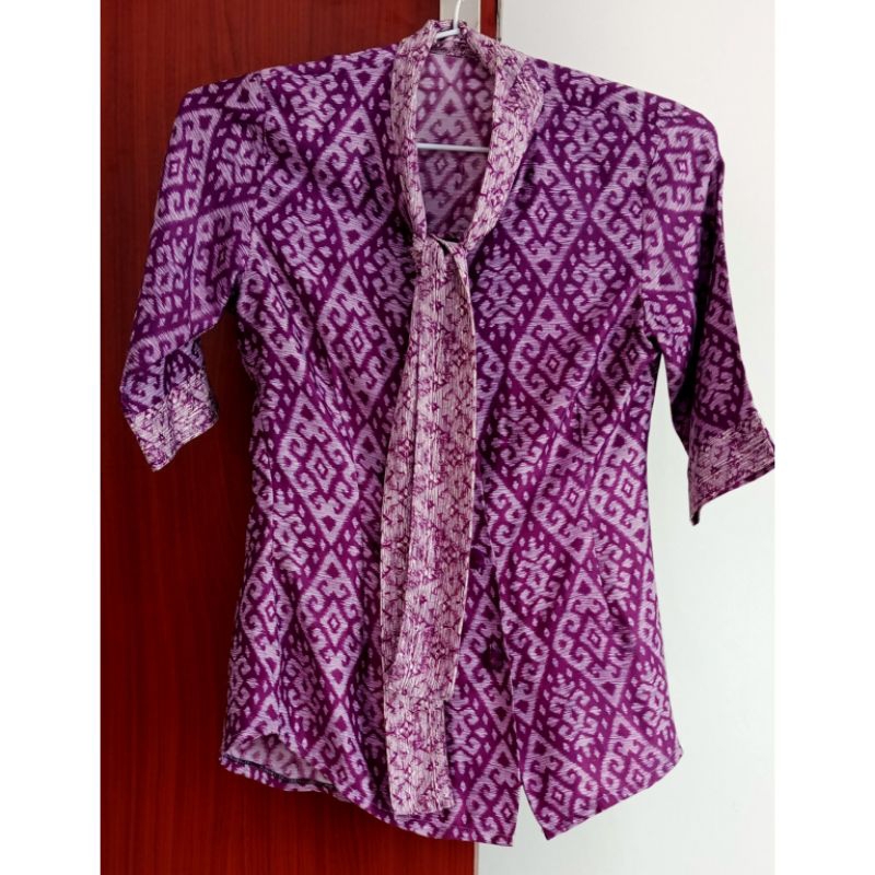 Baju kerja batik  model tali shal