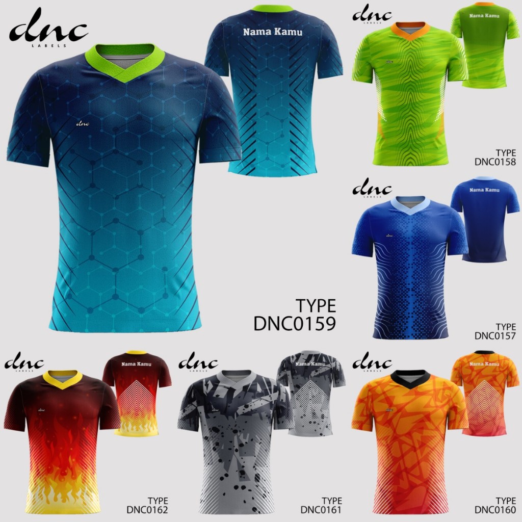 Jersey Badminton Sepeda MTB Bola Voli Running Gowes Baju Lengan Pendek Bahan Dry Fit Premium DNC Lab