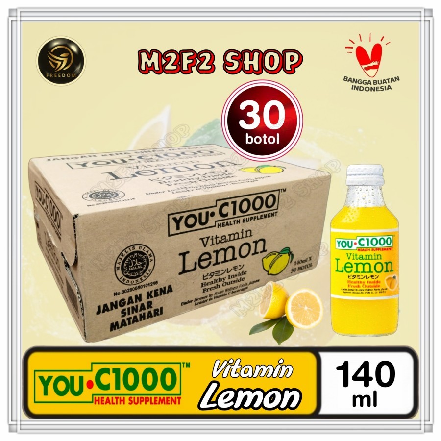 

YOU C1000 | C 1000 Vitamin Lemon Botol Beling - 140 ml (Kemasan Karton)