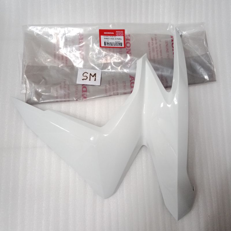 Cover Depan Kiri Putih Glossy New Vario 125 Esp 64601-K59-A70ZQ Asli Original Honda