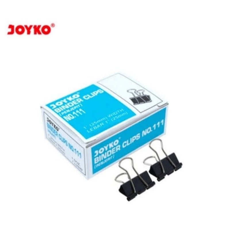 

BINDER CLIP (PENJEPIT) NO.111 JOYKO 1 INCHI (25MM) WIDTH