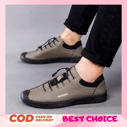 LFS-SP04 Sepatu Pantofel Pria "JIWON" Casual Sol Karet Ringan Murah Impor Premium