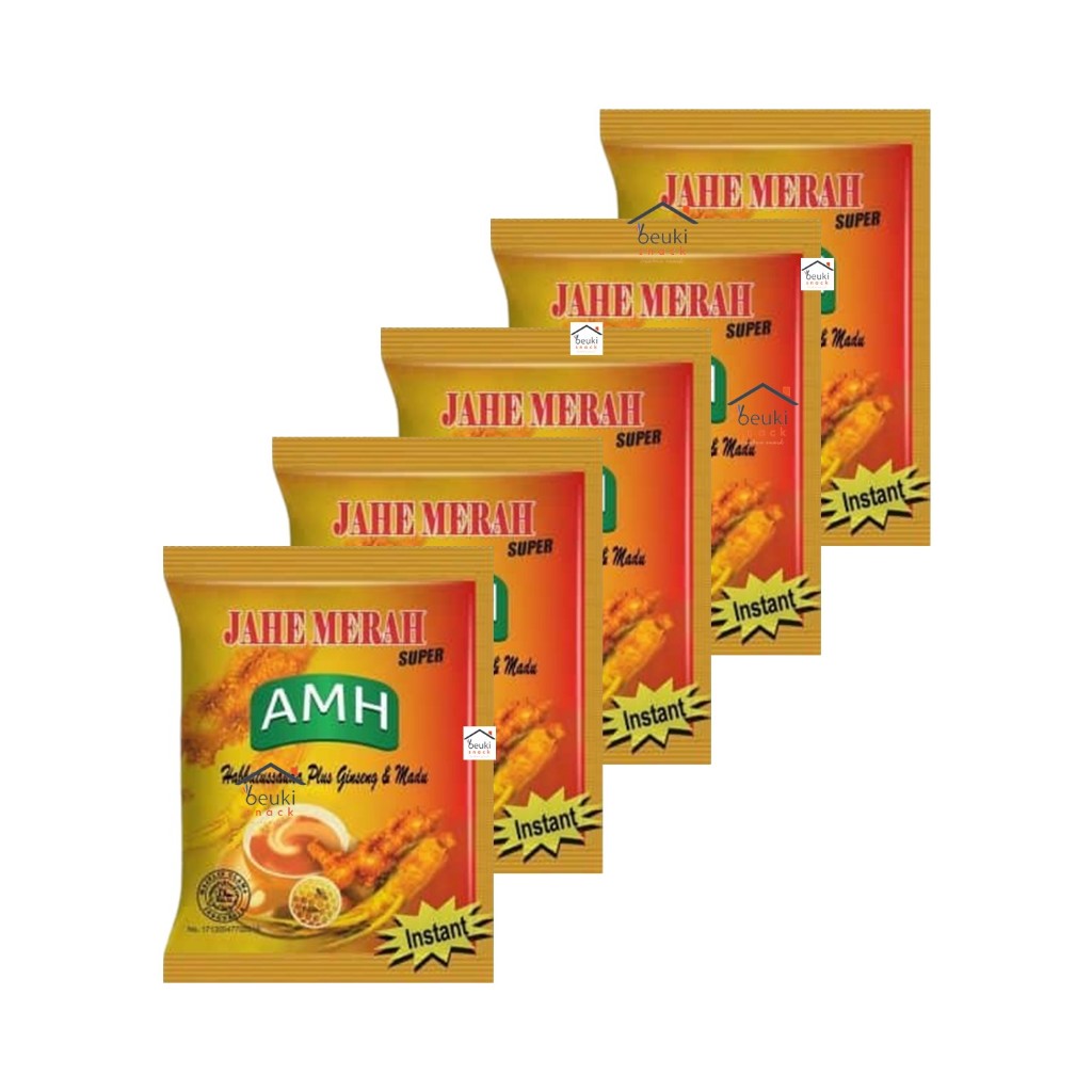 

5PCS AMH Jahe Merah Herbal dengan Habbtussauda, Ginseng & Madu