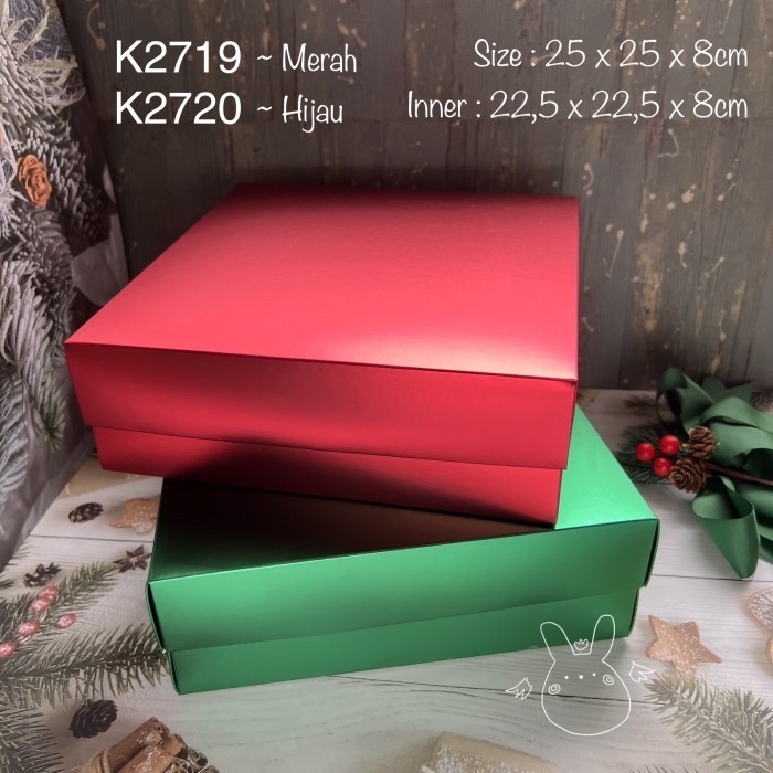 

(5pcs) Kotak Natal Premium K2719 K2720 dus Kue Metalize Christmas Box | K27