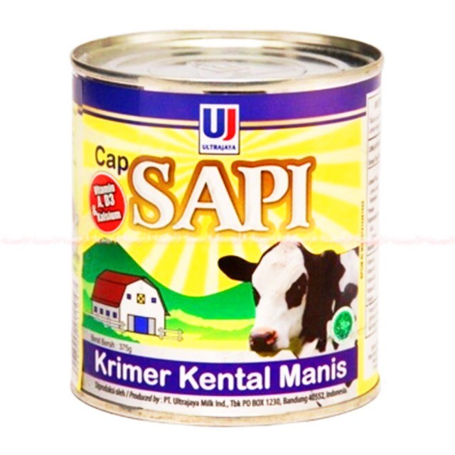 

Susu kental manis Ultrajaya cap Sapi 375 gram