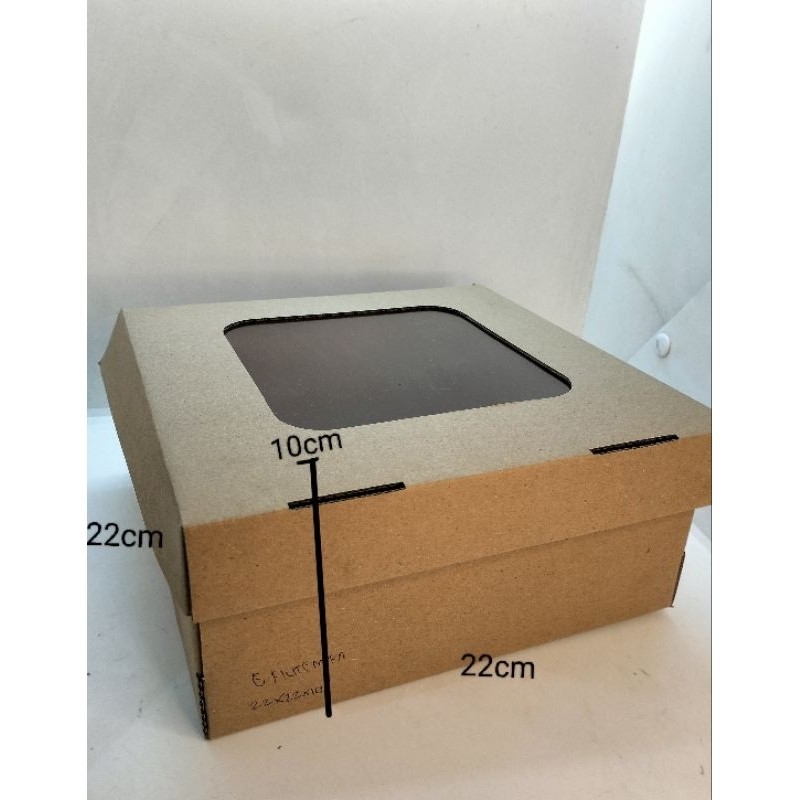 

2 pcs Kotak Kardus EFlute Mika 22x22x10 cm Senyawa