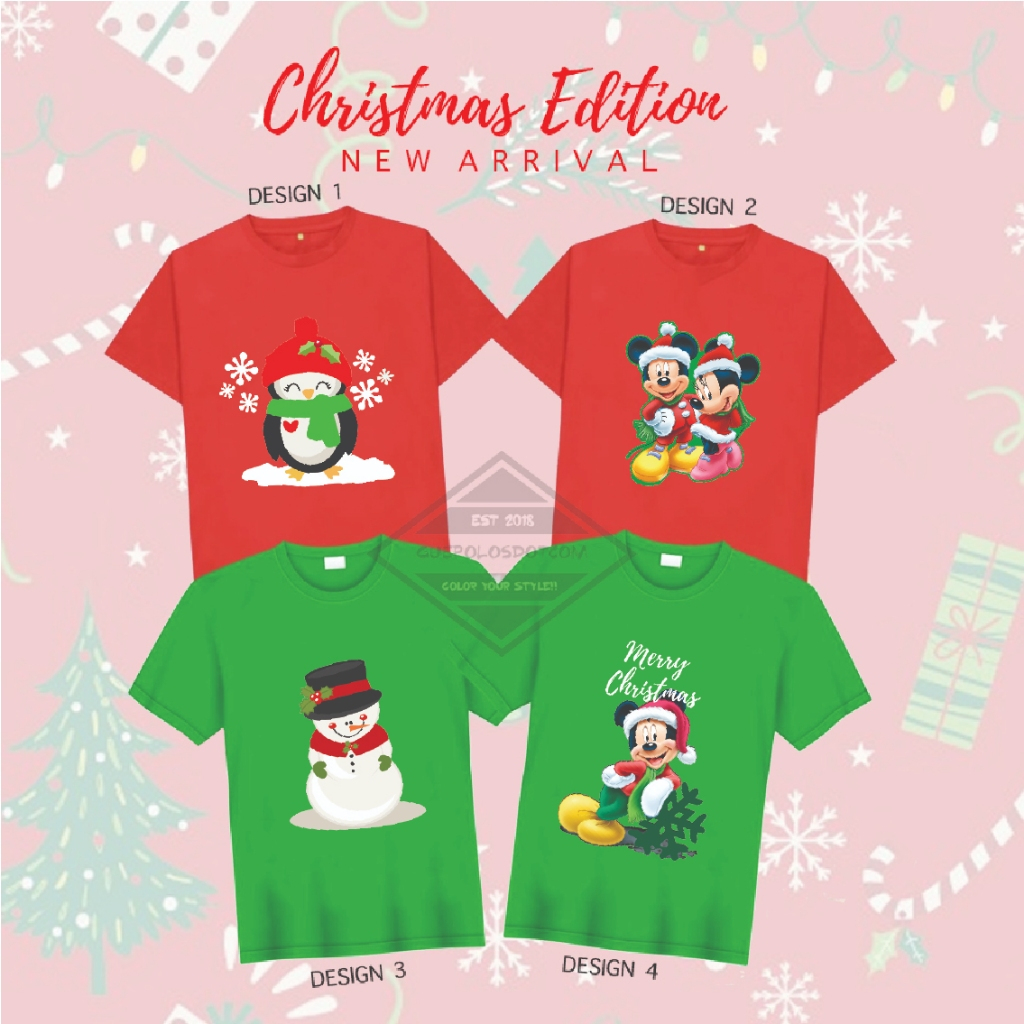 13. BANYAK GAMBAR kaos natal MICKEY MOUSE - Baju natal keluarga Merry Chirstmas 2023 - Kaos natal co