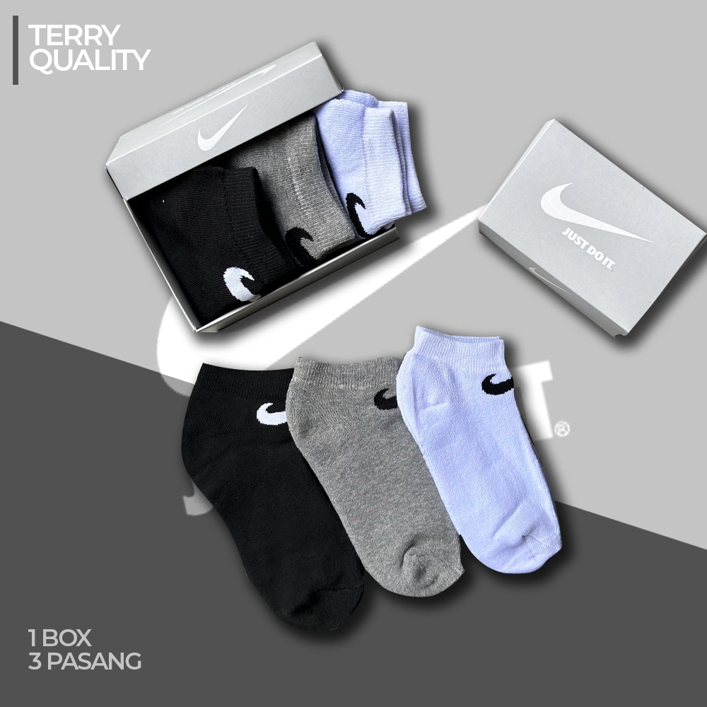 NIKE SOCK/ KAOS KAKI NIKE / NIKE SOCK ORIGINAL INDONESIA BNWB/ KAOS KAKI ANKEL ORIGINAL TERRY QUALIT