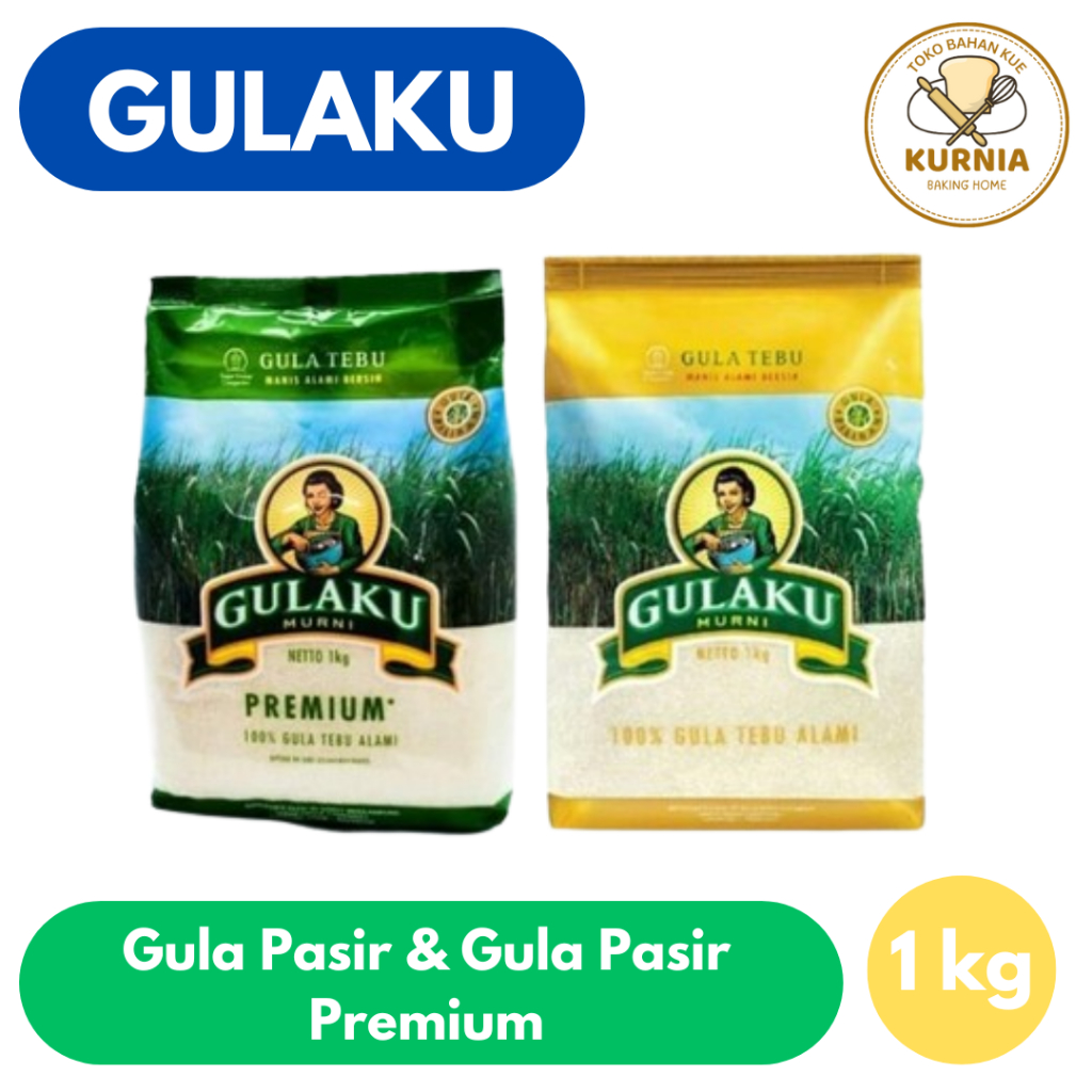 GULAKU GULA PASIR DAN GULA PASIR PREMIUM KEMASAN 1KG