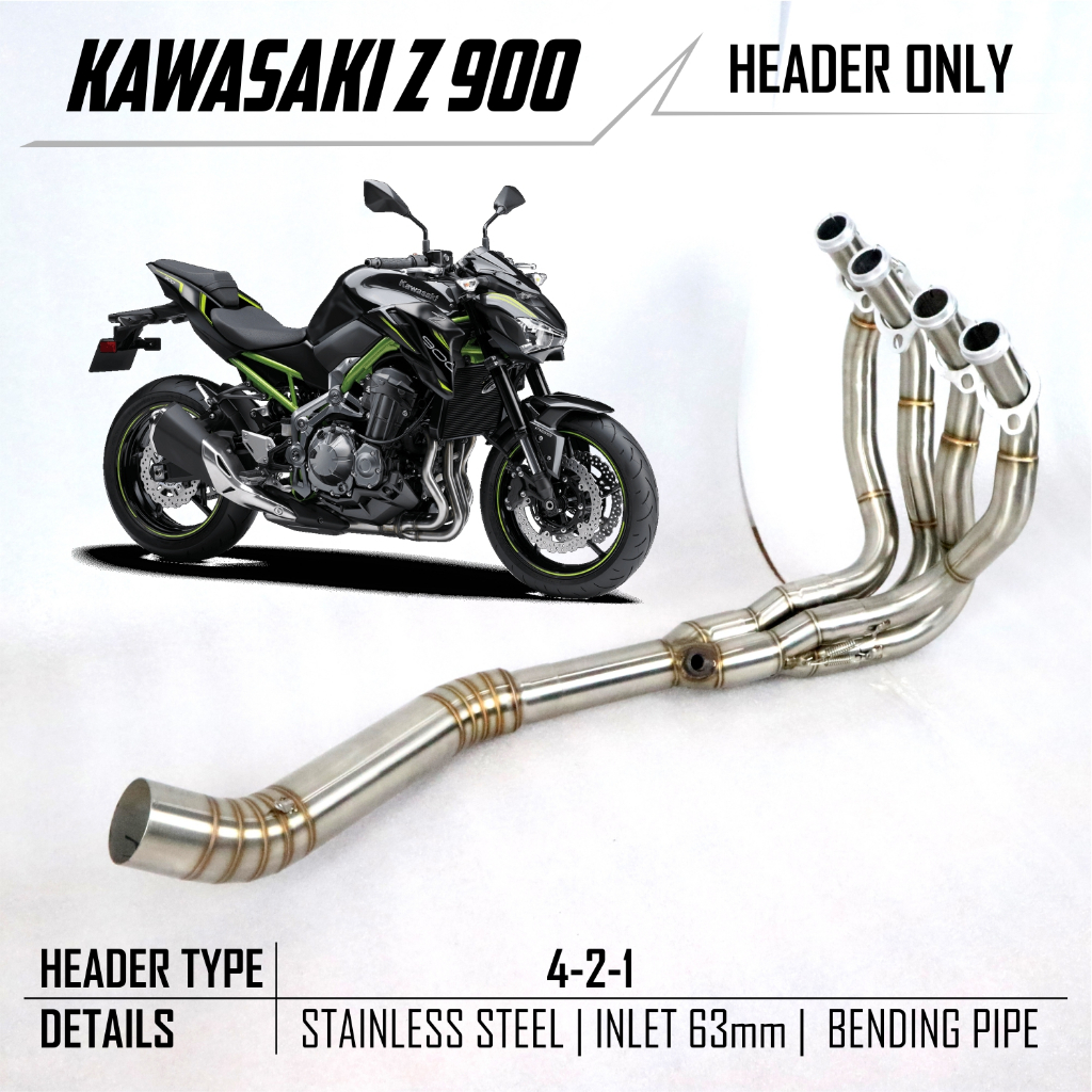 Leher Header Only Knalpot Kawasaki z800 / z900 / z900rs / z1000 smokemuffler