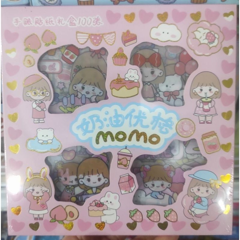 

sticker anne momo anak animasi karakter lucu 100pcs (motif dikirim random)