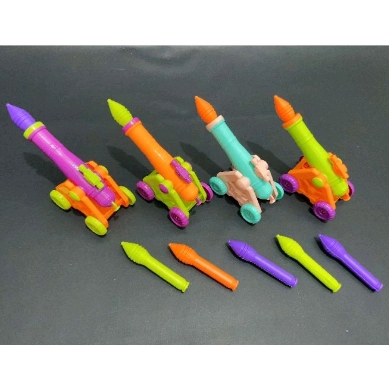 034-Mainan Cannon Roda Dekompresi 3D / Mainan Meriam Roda Anak Anak + 2 peluru / Mainan Anak Kecil
