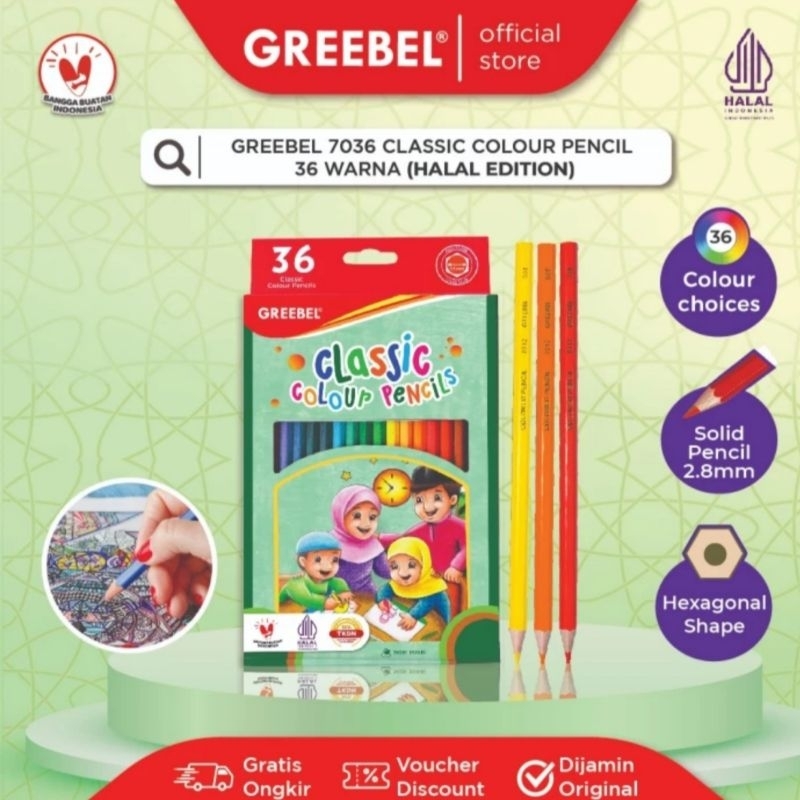 

Greebel Pencil Warna Clasic 36wr Halal