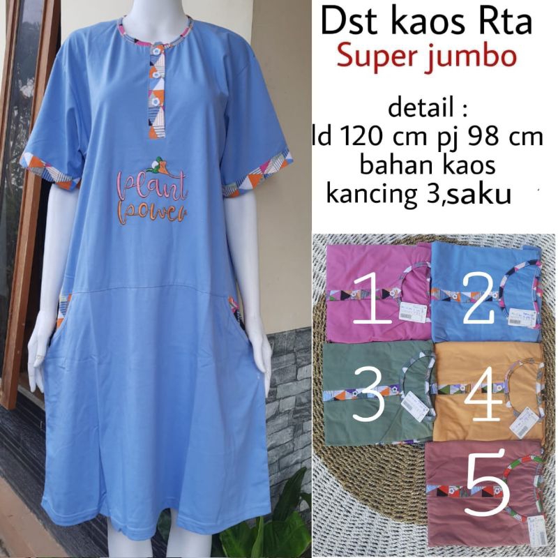 DASTER JUMBO KAOS kancing depan 3 Lorita