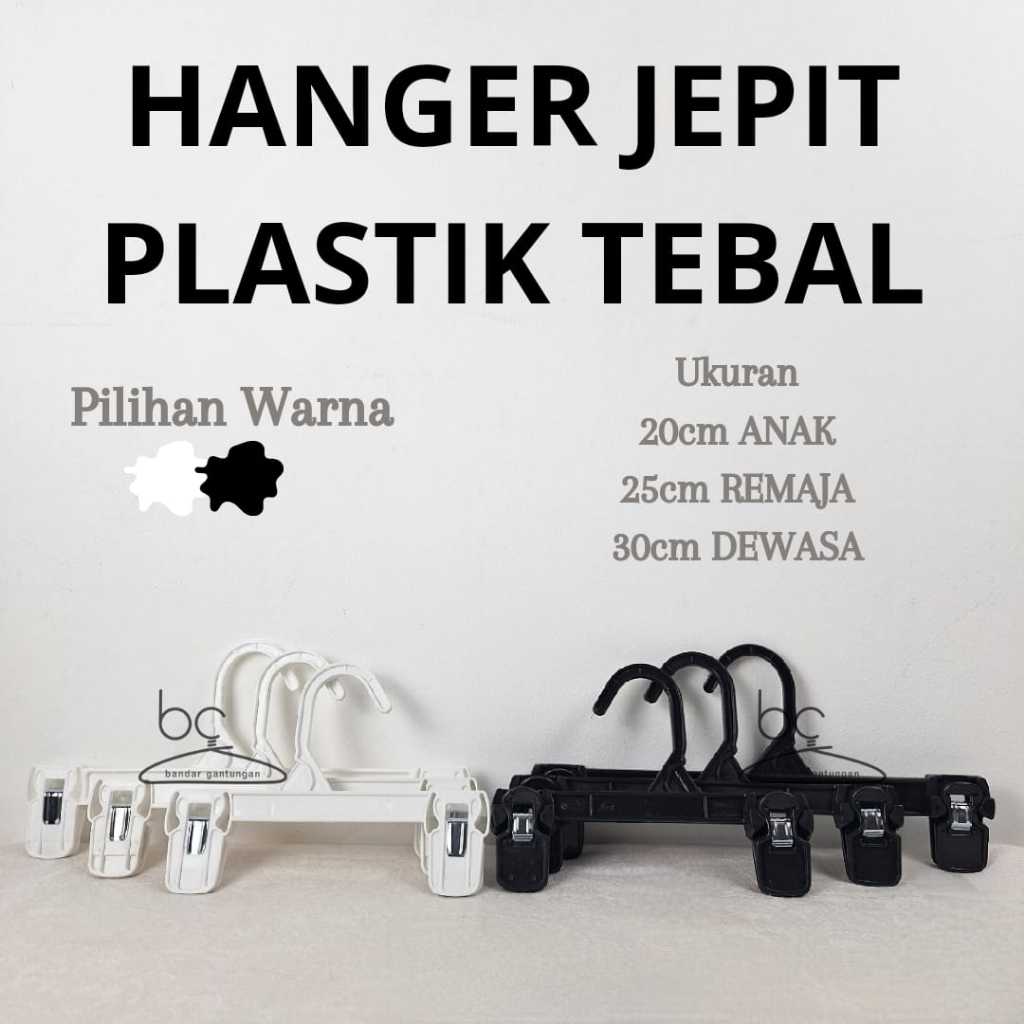 Hanger Plastik Jepit Gantungan Celana Hanger Celana Rok Hanger Jepitan-BH