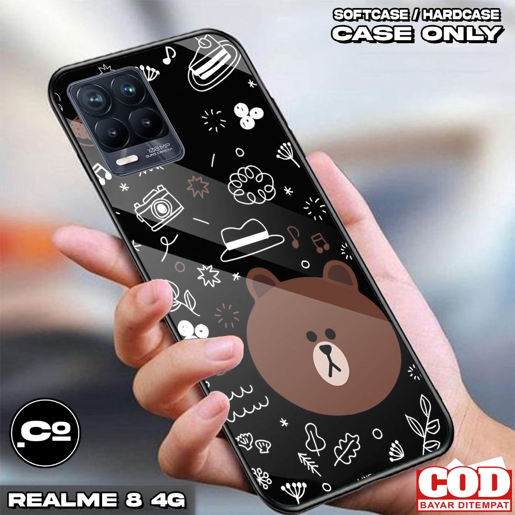 Case REALME 8 4G  - Casing REALME 8 4G [ BEAR ] Silikon REALME 8 4G  - Kesing Hp - Casing Hp  - Case