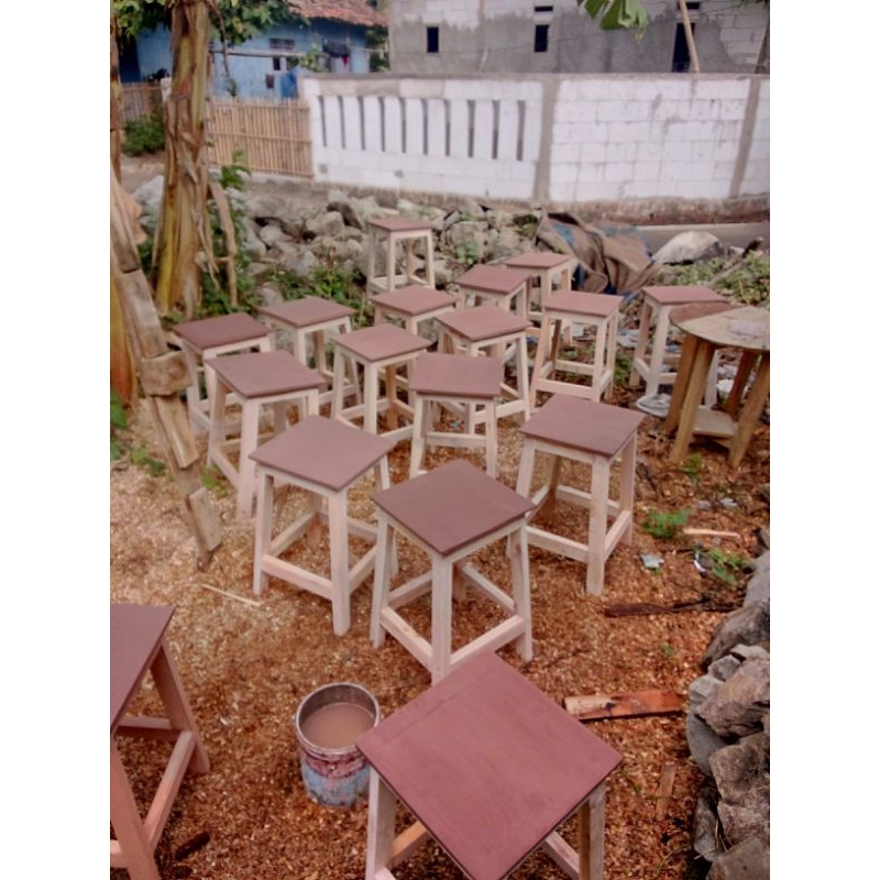 Kursi kayu minibar kursi cafe bangku