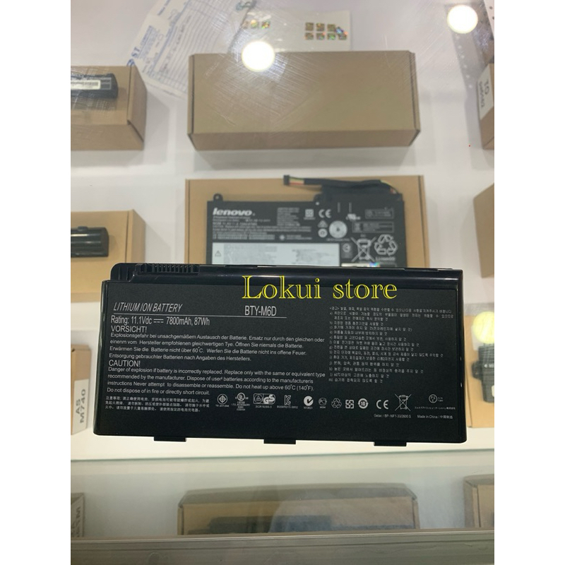 Baterai MSI BTY-M6D GX60 GT60 GT780DX GX660 GT70 GX680 GX780 BTY M6D Original