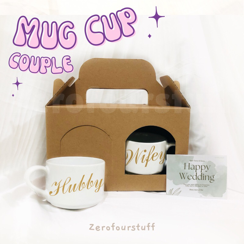 CUSTOM MUG CUP COUPLE / GELAS TEH / CANGKIR / HADIAH WEDDING ANNIVERSARY