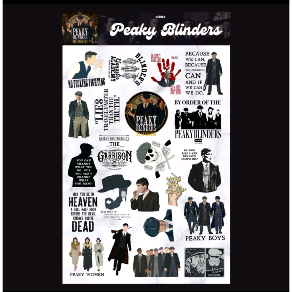 

Peaky B Sticker Sheet