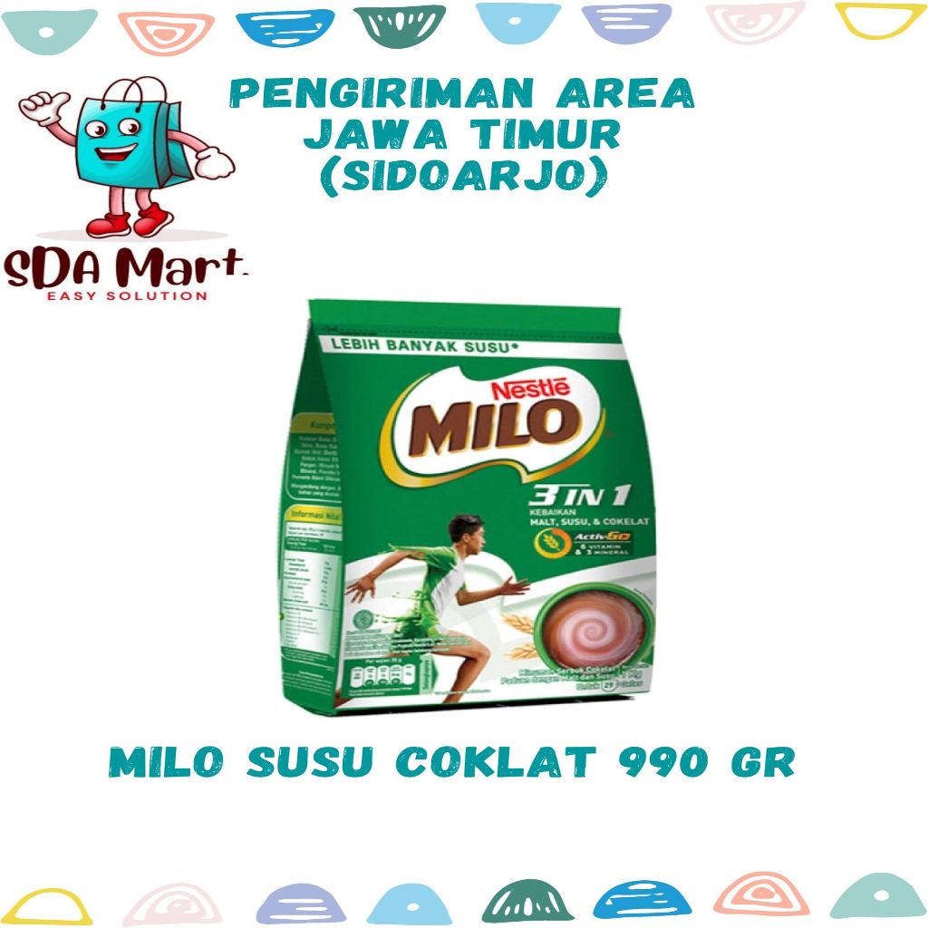 

MILO 3in1 ACTIV-GO Susu Coklat Pouch 990 kg