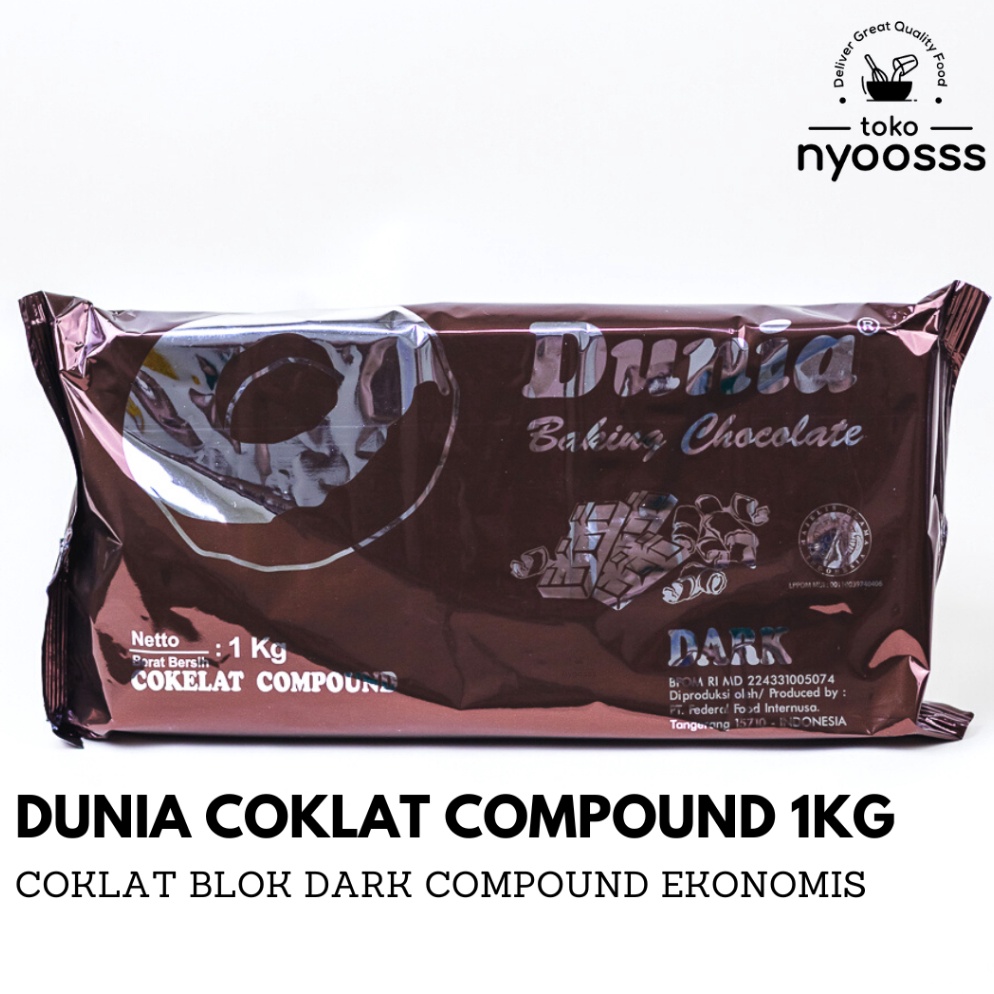 

[☚R80>] Dunia Coklat Compound Dark 1Kg / Coklat Batang Ekonomis / Coklat Baking Big Sale