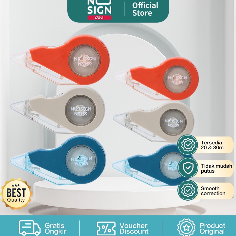 

[✪B99\] Nusign Correction Tape / Pita Koreksi 30 20 Meter Sangat Halus Merekat Sempurna ENS159 ENS160 Flash Buy