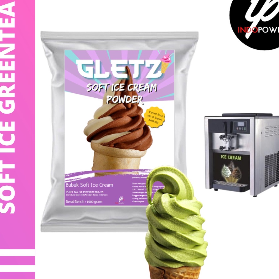 

VLTL2347 (D2289) SOFT ICE CREAM GREEN TEA 1Kg - Bubuk Es Krim GREEN TEA - Bubuk Es Krim - SOFT ICE CREAM Powder 1Kg