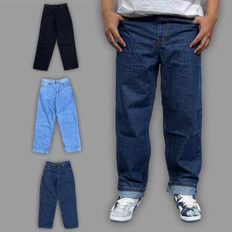 celana pria jeans gombrang loose pants long pants