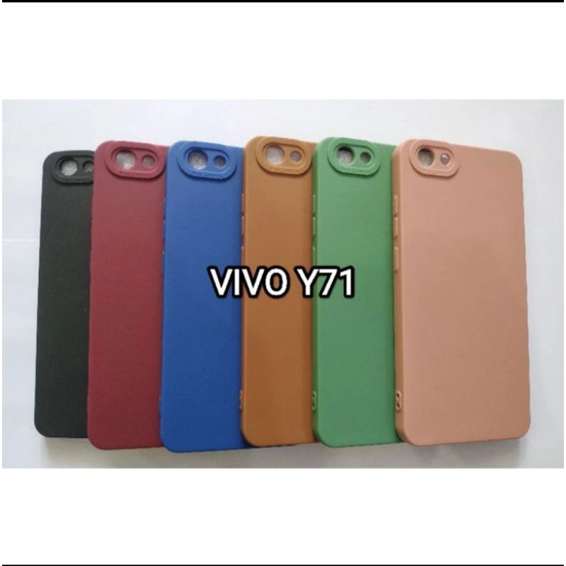 case vivo 1724 1731 1801 Softcase Macaron Camera Pro Vivo Y71 Y71i
