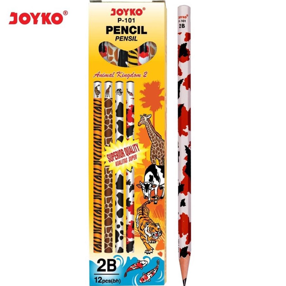 

[♝Q32&] Pensil 2B P101 Animal Joyko (12pcs) Original