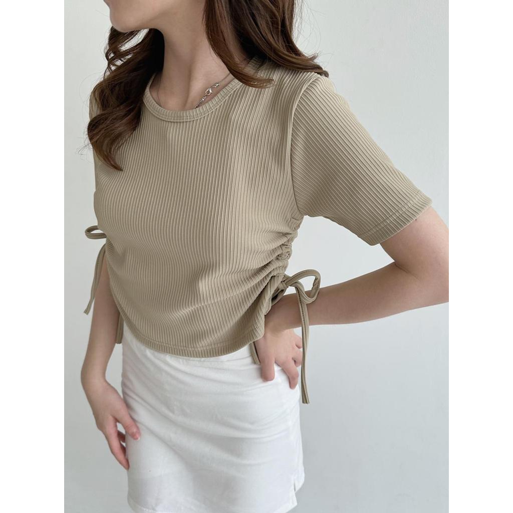 GREEZZCHIA ELLE Knit Top / Atasan Serut Import 309-388