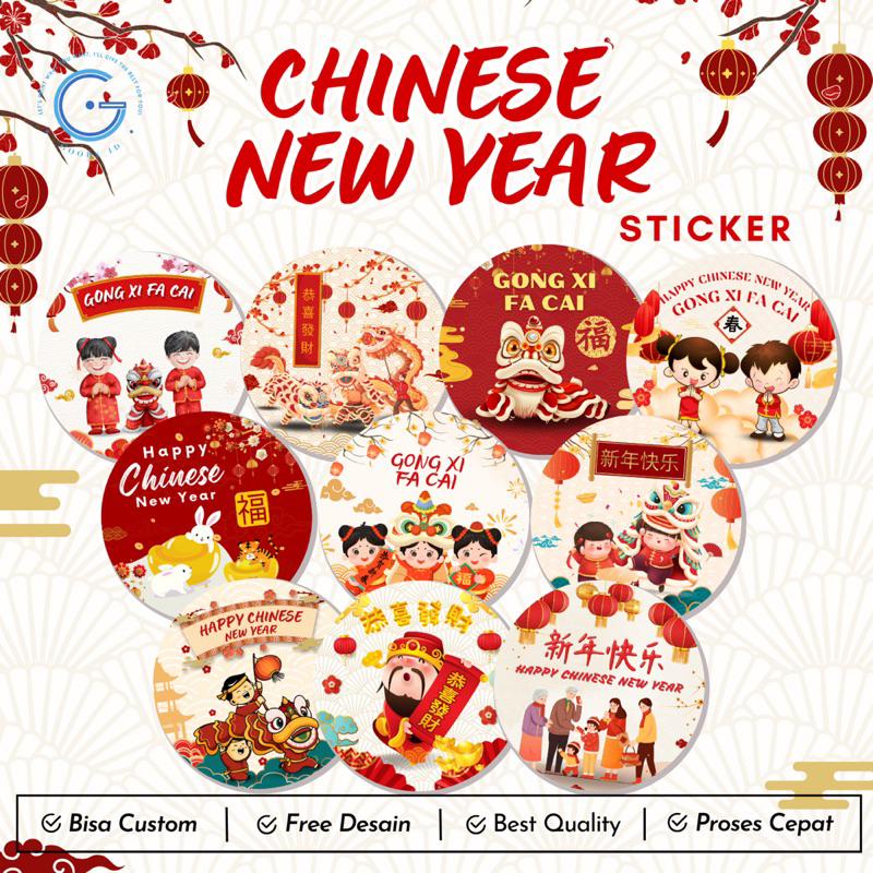 

STIKER CHINESE NEW YEAR | STIKER TOPLES HAMPERS IMLEK/SINCIA/CAP GO MEH & TAHUN BARU | HAMPERS IMLEK CNY