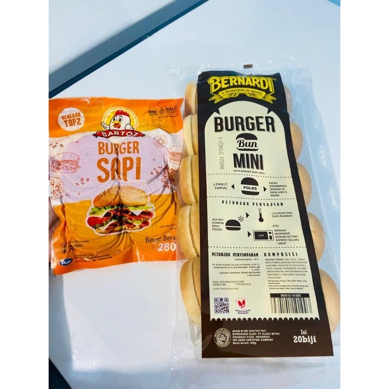 

PROMO PAKET BURGER MINI BERNARDI + BEEF BARTOZ