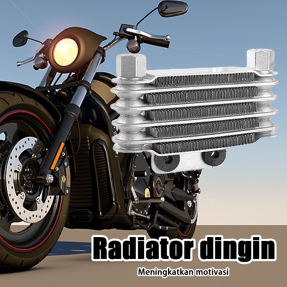 TERBARU Pengganti Radiator Pendingin Mesin 5 Baris Engine Oil Cooler Radiator Untuk Motor 125-250cc