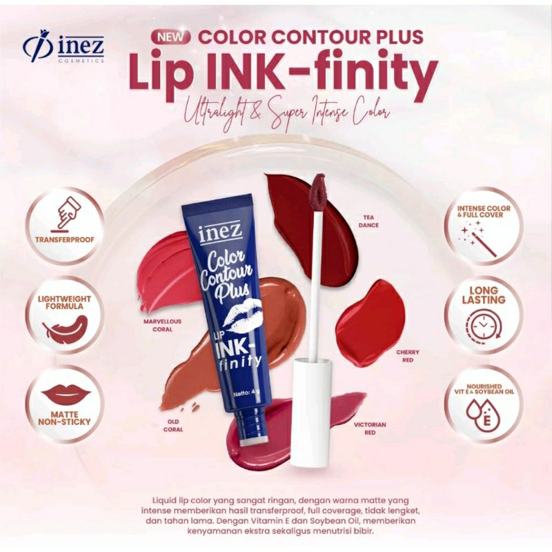 InezKosmetik LIP INK-FINITY (Garansi 100% Ori dan Safety) Lipstik kekinian