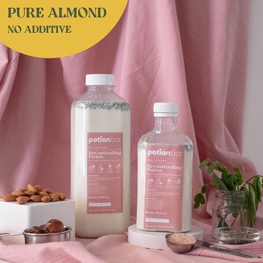 

[ΩC31$] Breastfeeding Potion - Pure Almond Milk dengan Extra Daun Katuk, Daun Kelor, Kurma & Chia Seed For sale