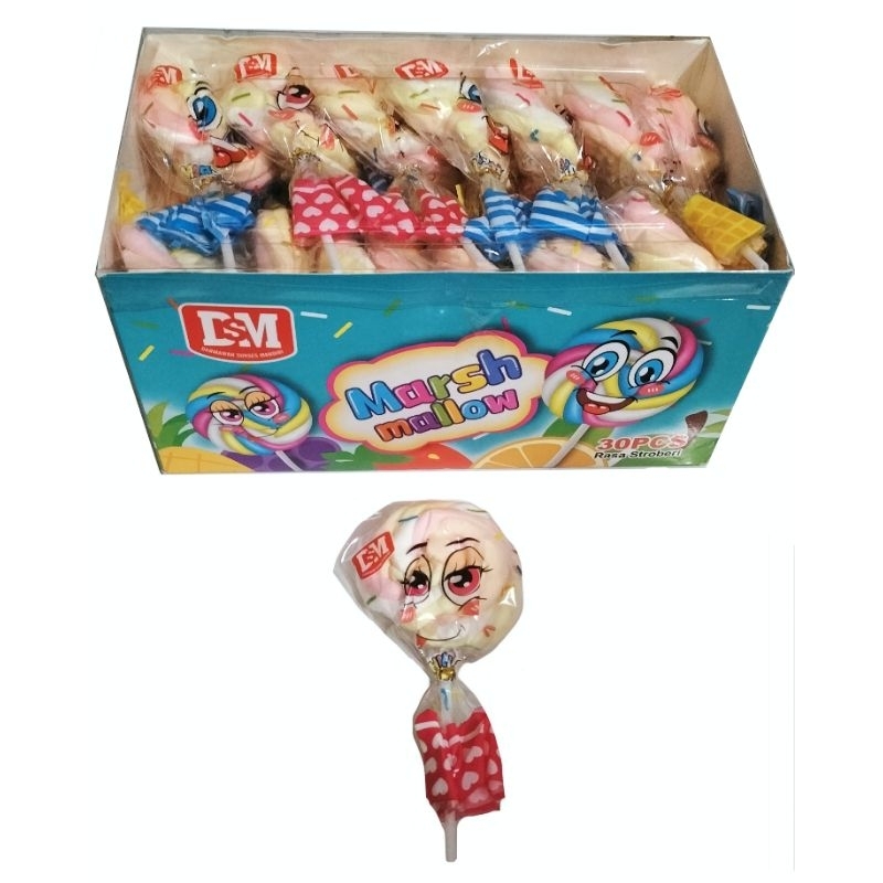 

DSM Marshmallow Donat Lollipop Isi 30 Pcs | Marsmallow Lolipop