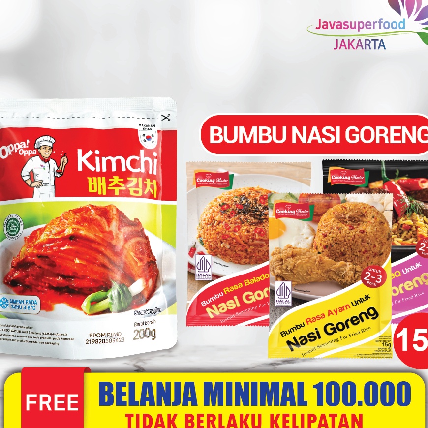 

BYJS2050 Stok terbaru KIMCHI Sawi Fresh / Kimchi Halal / Kimchi Korea 200G - Makanan Korea